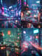 High-Tech City at Night with Neon Lights - Futuristic Digital Cityscape for Sci-Fi Creators and Urban Visual Projects 4