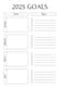 GoalGrid White 2025 Organizer - Sleek Yearly Planner for Long-Term Success and Productivity 3
