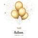 Gold Balloon Elegant Party Invite - Sophisticated Birthday Invitation Template for Stylish Celebrations 3