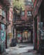 Moody Urban Alleyway - Atmospheric Urban Landscape Art for Contemporary Creative Projects 5