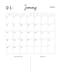 2025 Monochrome Classic Calendar Sheet - Minimalist Yearly Planner for Efficient Long-Term Organization 6
