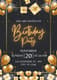 Gold Theme Simple Birthday Invitation - Elegant Birthday Invitation Template for Personal and Business Celebrations 3