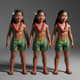 Stylized Girls in Shorts - 3D Printable Stylized Female Models for Creative 3D Printing Projects and Design 6