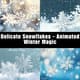 Delicate Snowflakes - Animated Winter Magic - Cinematic Motion Graphics Overlays for Seasonal Videos and Creative Projects 6