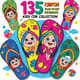135+ Cartoon Flip-Flop Designs - Kids CDR Collection - Playful Vector Art Bundle for Creative Kidswear and Fun Summer Projects 3