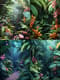 Lush Tropical Jungle - Digital Botanical Wall Art - Vibrant Nature-Inspired Decor for Home & Office Spaces 1