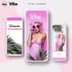 Pink Vibe Social Media Template Pack - Vibrant Multi-Channel Ads for Marketers and Creators 5