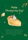 Cake Minimalist Happy Thanksgiving Card - Elegant Seasonal Greeting for Thoughtful Celebrations and Personal Connections 1