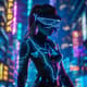 Shadow Protocol Tech Noir Fashion Concept - Futuristic Costume Art for Designers and Creators 1