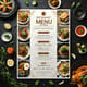 Landscape Restaurant Menu Flyers - Customizable Promo Templates for Stylish Dining Promotions and Marketing Campaigns 1