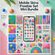 Mobile Skins Freebie Set Mini Bundle - Stylish Mobile Phone Skin Designs for Personal and Commercial Use 4