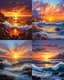 Rocky Sunset Seascape - Serene Coastal Landscape Art for Tranquil Spaces and Creative Decor 4