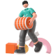 3D Character Man Carrying Barrel - Realistic 3D Human Model for Creative Visuals and Storytelling 1
