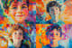 Playful Whimsical Abstract Boy Portrait - Vibrant Abstract Portrait Art for Creative and Contemporary Spaces 4