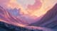 Mountain Dusk Scene - Serene Sunset Landscape Art for Creative and Commercial Use 6
