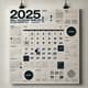 2025 Wall Calendar Template - Clean Monthly Layout - Minimalist Calendar Design for Efficient Annual Planning and Personal or Business Use 4
