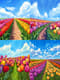 Tulip Field Spring - Serene Spring Landscape Art for Tranquil, Refreshing Visual Spaces 4