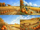 Amber Harvest Pumpkin Patch Vista - Immersive Digital Seasonal Environment Art for Nature and Landscape Creators 4