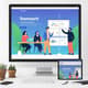 Teamwork Illustration Landing Page - Modern One-Page Website Template for Creative Agencies and Startups 4