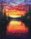 Lakeside Sunset Peace - Serene Sunset Landscape Art for Relaxing and Inspiring Spaces 6