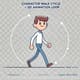 Character Walk Cycle - 2D Animation Loop - Seamless Animated Character Walk Cycles for 2D Video Projects and Game Design 3