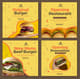 American Food Theme - Restaurant Social Media Post Template - Vibrant Multi-Platform Ads for Food Businesses and Marketers 1