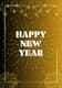 Black & Gold Simple Happy New Year - Elegant Minimalist New Year Card Design for Stylish Celebrations 4