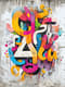 Smooth Rounded Throw-Up - Vibrant Graffiti Art for Urban Creators and Street Style Projects 1