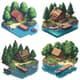Tranquil Lakeside Cabin Pixel Scene - Isometric Pixel Art for Game Developers and Digital Creators 5
