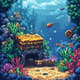 Retro Underwater Level with Coral - Immersive Retro Pixel Art Scene for Game Developers and Creative Projects 2025 1