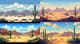 Desert Scene with Dunes & Cacti Pixel - Vibrant Pixel Art Landscape for Creative Projects and Game Design 4