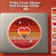 Pride Circle Sticker Red Orange Glitter - Vibrant Laptop Skin for Personal Expression and Tech Style 1