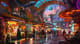 Xeno Bazaar Interstellar Marketplace - Digital Environmental Illustrations for Sci-Fi Creators and Concept Artists 6
