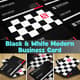 Black & White Modern Business Card - Sleek Contemporary Templates for Professional Branding & Commercial Use 1