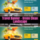 Travel Banner - Green Clean Landscape - Fresh and Professional Marketing Banner Templates for Commercial Campaigns 1