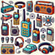 80+ Communication Devices Vector Set - CDR Cartoon Pack - Playful Tech & Sci-Fi Vectors for Designers and Creators 1