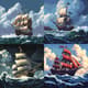 Pirate Ship Sailing Pixel Animation - Vibrant Pixel Art Animation for Game Developers and Digital Creators 5
