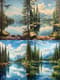 Serene Lake Painting - Tranquil Landscape Art for Home Decor and Creative Spaces 3