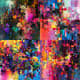Digital Abstract Pixelated Mosaic Art - Vibrant Modern Abstract Creations for Designers and Visual Storytellers 3