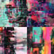 Digital Abstract Glitch Grid Layered Art - Contemporary Abstract Artwork for Creative Designers and Visual Projects 5