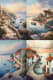 Coastal Village Charm - Tranquil Seascape Landscape Art for Serene Home and Office Decor 5