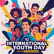 10 International Youth Day Posters - Vibrant PSD Poster Bundle - Dynamic Marketing Templates for Youth Campaigns and Social Impact 1