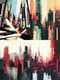 Sleek Abstract City Skyline - Urban Modern Art for Contemporary Wall Decor and Creative Spaces 6