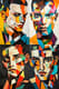 Bold Geometric Abstract Male Portrait - Striking Modern Abstract Portrait Art for Creative and Commercial Use 4