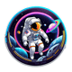 100 Cosmic Voyage Space & Astronaut Set - Glossy Space Alien & UFO Sticker Bundle for Creative Projects 2025 5