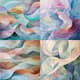 Lyrical Abstract - Soft Wave-Like Rhythm - Expressive Abstract Art with Fluid, Soothing Movement for Contemporary Spaces 5