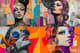Woman Collage Portrait with Metallic Elements - Contemporary Mixed-Media Portrait Art for Creative Decor and Visual Storytelling 5