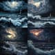 Stormy Sea with Waves Pixel Artwork - Vibrant Pixel Art Landscapes for Creators and Digital Designers 3