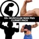 55+ Muscular Man PNG Clipart Pack - Diverse Fitness Characters for Personal & Commercial Creative Projects 2025 6