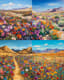 Desert Field Scene - Serene Landscape Art for Creative Projects and Nature-Inspired Decor 1